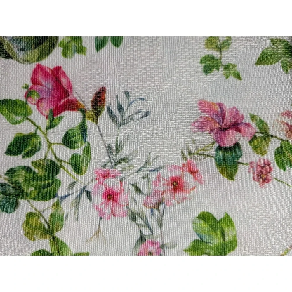 Charles Gallen Hibiscus Place Mats Set of 4 Irish Damask Floral 12x18